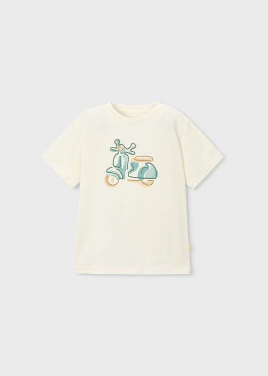 Mayoral Kids S/s embroidered shirt (3060/Cream) - WeekendMode