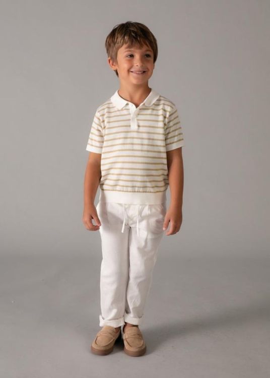 Mayoral Kids S/s polo (3106/CREAM BROW) - WeekendMode