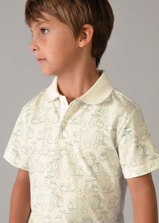 Mayoral Kids S/s polo (3104/cream gree) - WeekendMode
