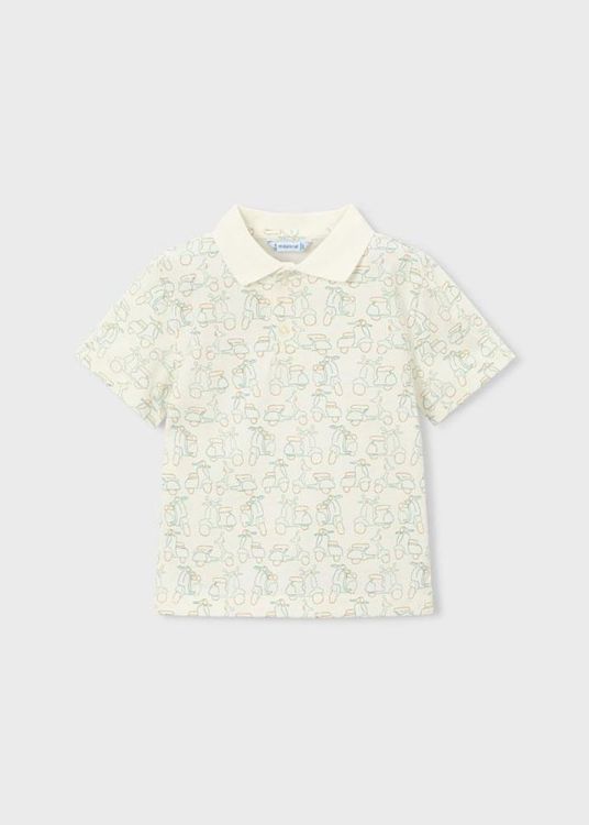 Mayoral Kids S/s polo (3104/cream gree) - WeekendMode