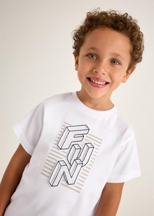 Mayoral Kids S/s t-shirt (5C.3027/White) - WeekendMode