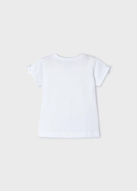 Mayoral Kids S/s t-shirt (6E.3084/Wht-Orchid) - WeekendMode