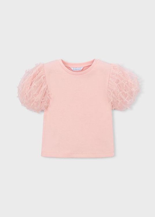 Mayoral Kids S/sl tulle t shirt (3001/Blossom) - WeekendMode