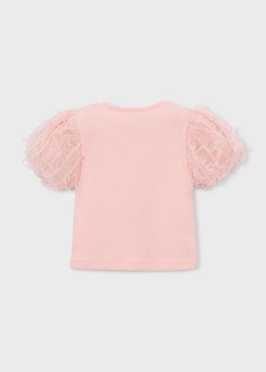 Mayoral Kids S/sl tulle t shirt (3001/Blossom) - WeekendMode