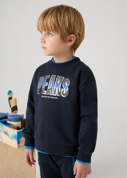 Mayoral Kids Silver print pullover (5G.4456/Blue black) - WeekendMode