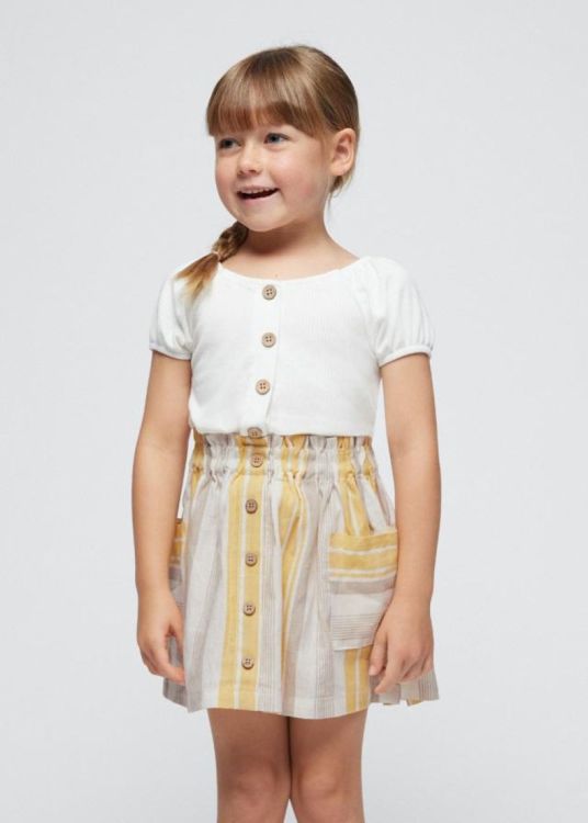 Mayoral Kids Stripe skirt (6D.3902/Honey) - WeekendMode