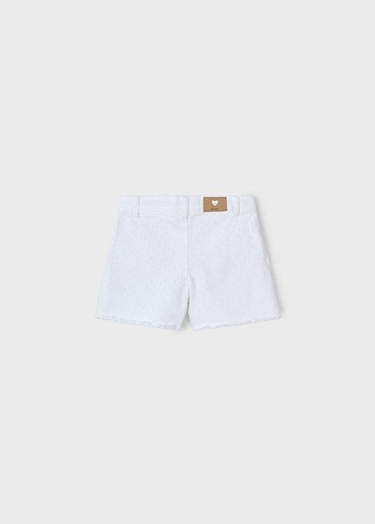 Mayoral Kids Twill shorts (6J.3205/White) - WeekendMode