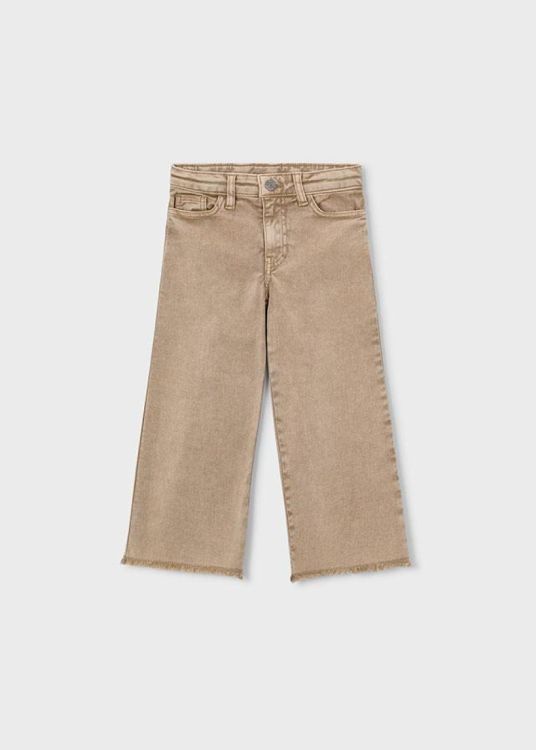 Mayoral Kids wide leg twill pants (3588/Beige) - WeekendMode