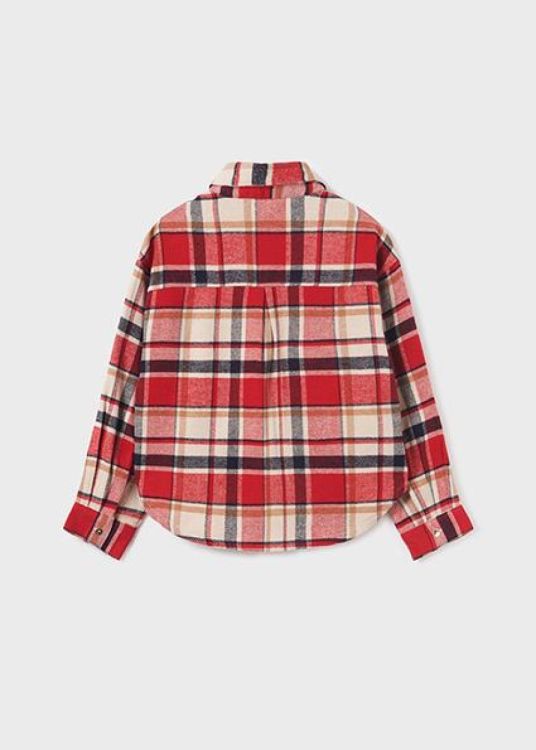 Mayoral Teens Checked overshirt (8E.7180/Red) - WeekendMode