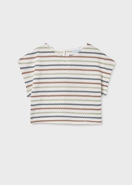 Mayoral Teens crochet look top (6022/bone) - WeekendMode