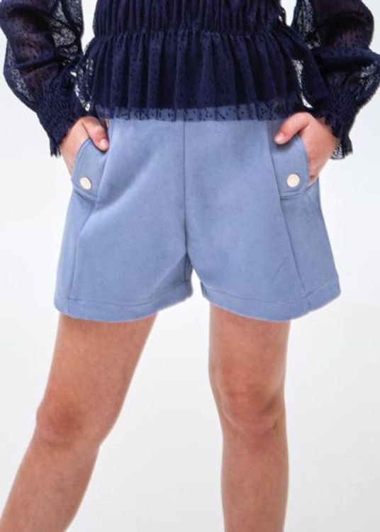 Mayoral Teens Faux suede shorts (8E.7210/French Blu) - WeekendMode