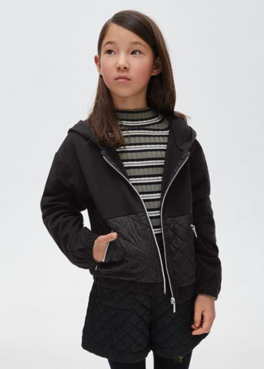 Mayoral Teens Fleece hoodie (8F.7420/Black) - WeekendMode