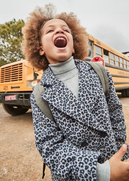 Mayoral Teens Jacquard Coat (8G.7431/Blauw) - WeekendMode