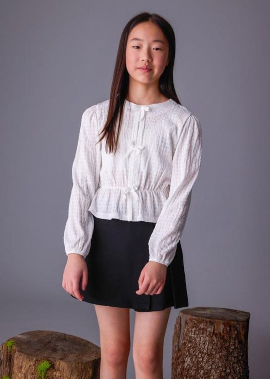 Mayoral Teens Knit Blouse (8C.7032/Wit) - WeekendMode