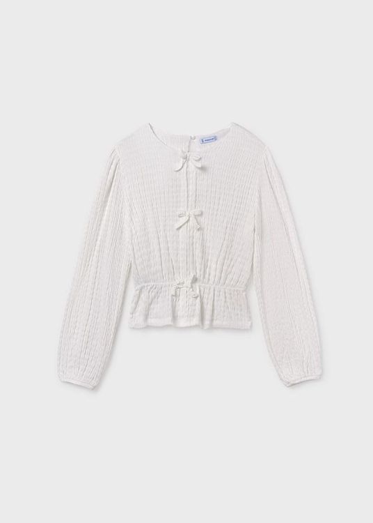 Mayoral Teens Knit Blouse (8C.7032/Wit) - WeekendMode