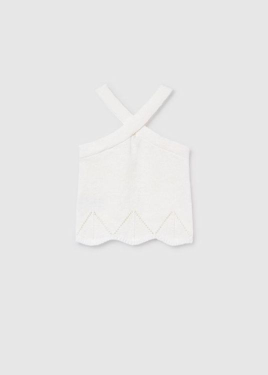 Mayoral Teens knit halter top w ties (6024/Bone) - WeekendMode