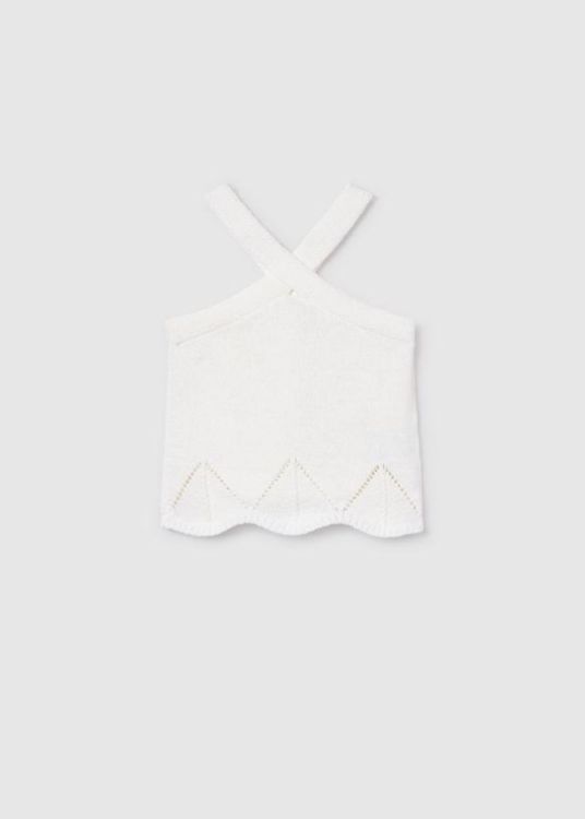 Mayoral Teens knit halter top w ties (6024/Bone) - WeekendMode