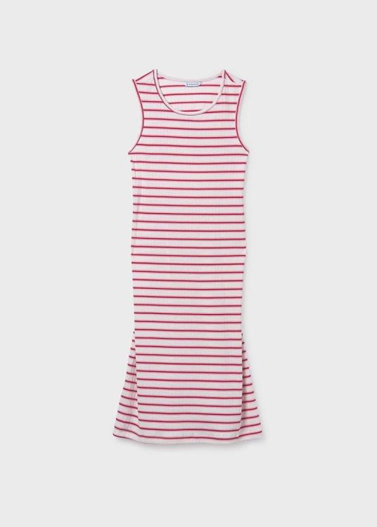 Mayoral Teens midi striped dress (6914/white cher) - WeekendMode