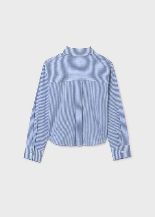 Mayoral Teens Pocket blouse (8G.7197/blauw) - WeekendMode