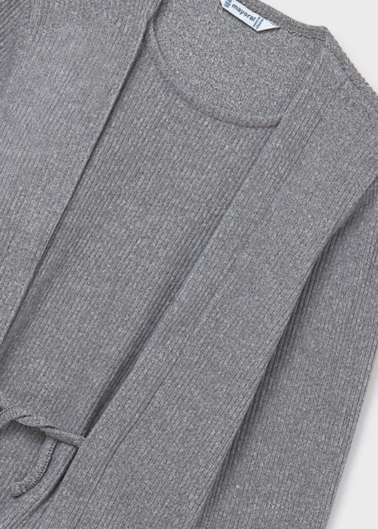 Mayoral Teens rib knit Cardigan (8E.7033/Grijs) - WeekendMode