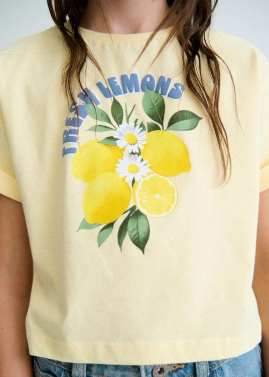 Mayoral Teens S/s printed t-shirt (6009/Vanilla) - WeekendMode