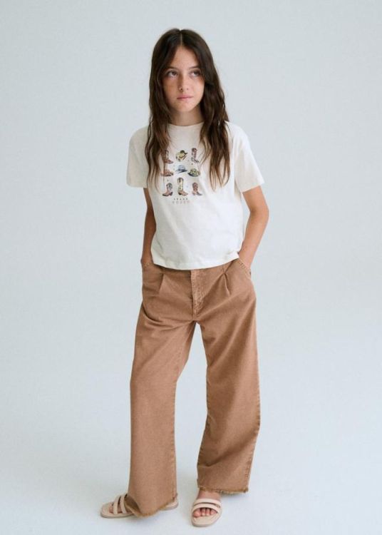 Mayoral Teens S/s printed t-shirt (6005/Bone) - WeekendMode