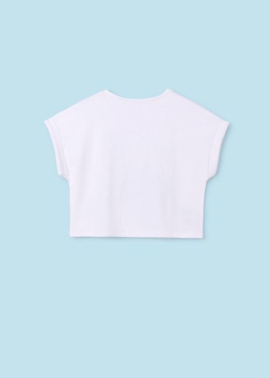 Mayoral Teens S/s printed t-shirt (8F.6013/White) - WeekendMode