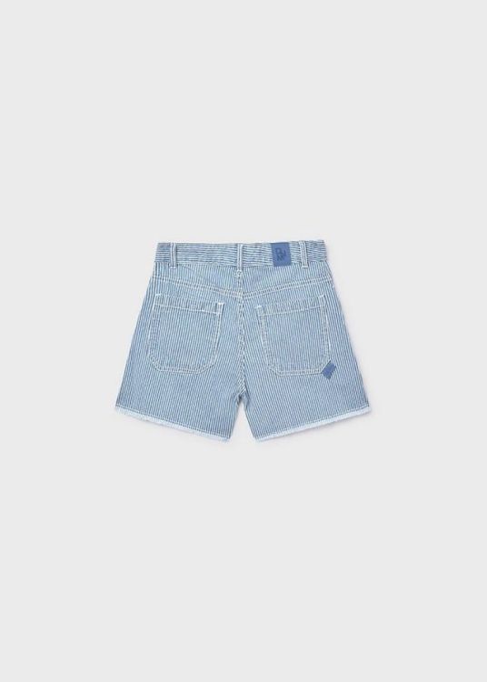 Mayoral Teens Stripes denim shorts (6205/Indigo) - WeekendMode