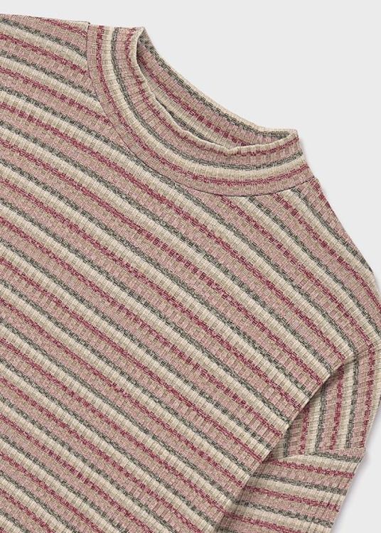 Mayoral Teens Stripes mockneck sweater (8D.7016/Roze) - WeekendMode