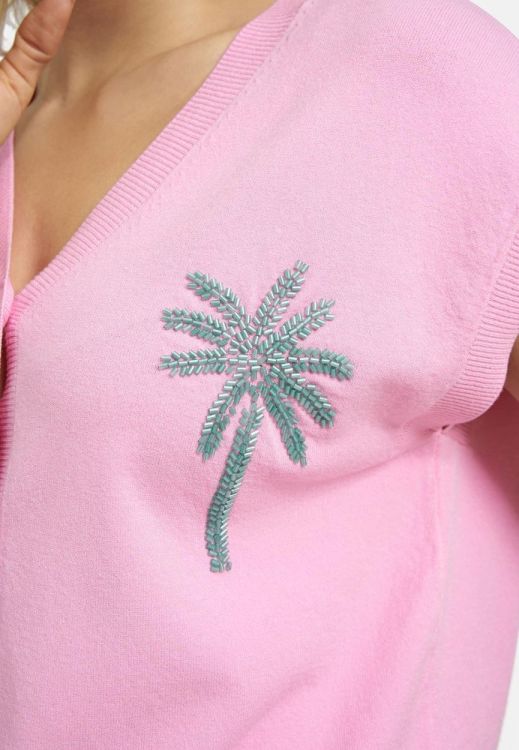 Milano Italy 1/2 sleeve roundneck cardigan + button p (62-5268-9180/1446) - WeekendMode