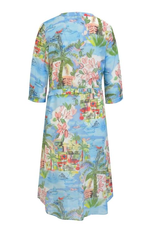 Milano Italy belted roundneck midi dress 3/4 sleeve (61-2433-1147/1604) - WeekendMode