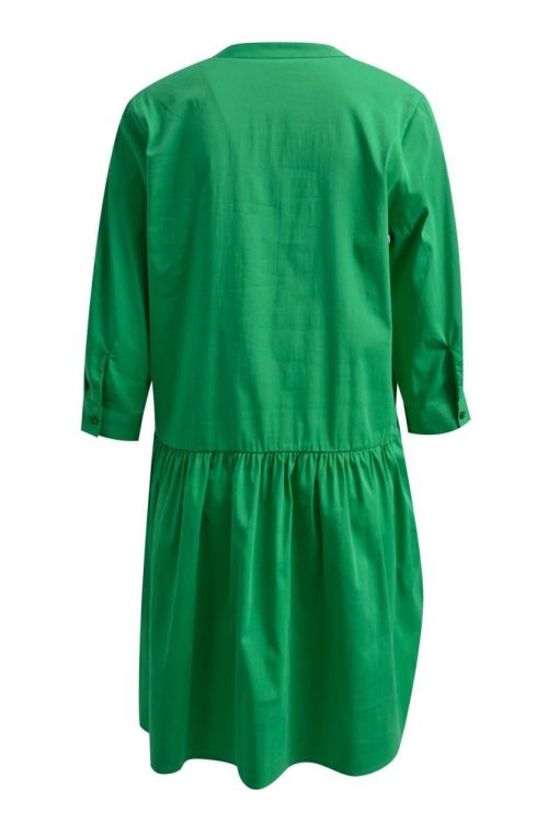 Milano Italy Dress w roundneck, cf placket, 3/4 sleev (41-2020-1051/kiwi) - WeekendMode
