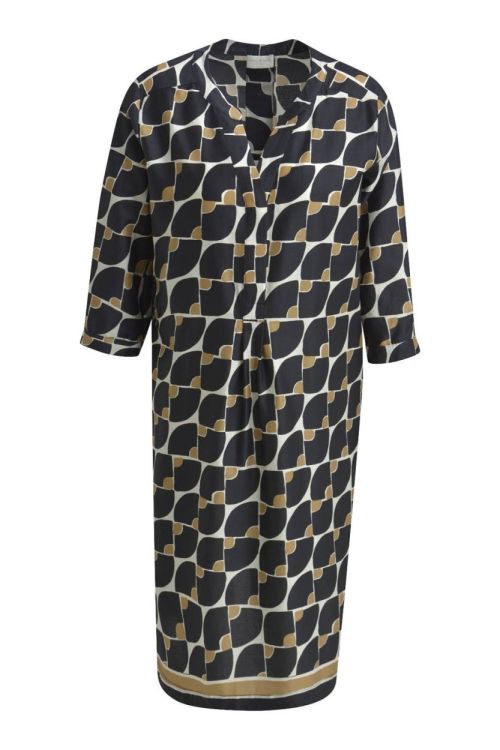 Milano Italy Dress w roundneck + short placket, 3/4 s (52-2346-1282/1099) - WeekendMode