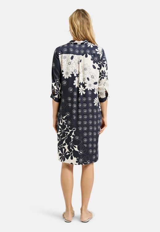 Milano Italy Dress with collar, half placket, 3/4 sle (52-6427-5046/1605) - WeekendMode