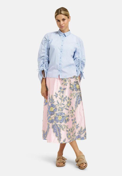 Milano Italy midi skirt w elastic waist (61-7192-1436/1401) - WeekendMode