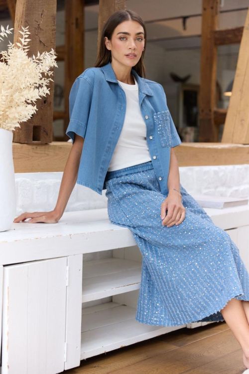 Milano Italy midiskirt w elastic waistband (62-2485-1462/649) - WeekendMode