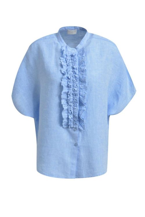 Milano Italy oversized 1/2 sleeve blouse w stand up c (62-3055-6099/601) - WeekendMode