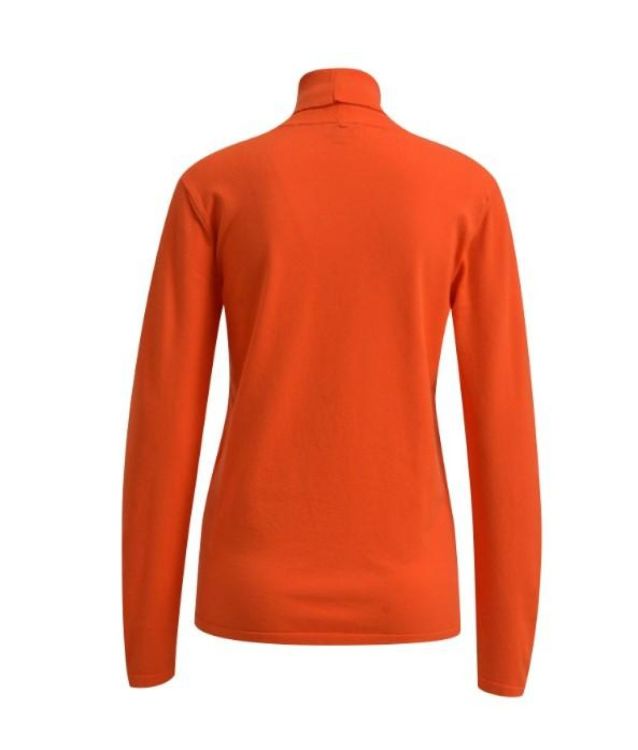 Milano Italy Pullover with turtle neck, 1/1 sleeves (33-5376-9376/flame orange) - WeekendMode