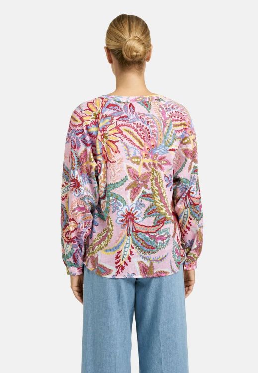 Milano Italy raglan sleeve blouse, neckpanel w/ slit (61-2424-3500/1401) - WeekendMode