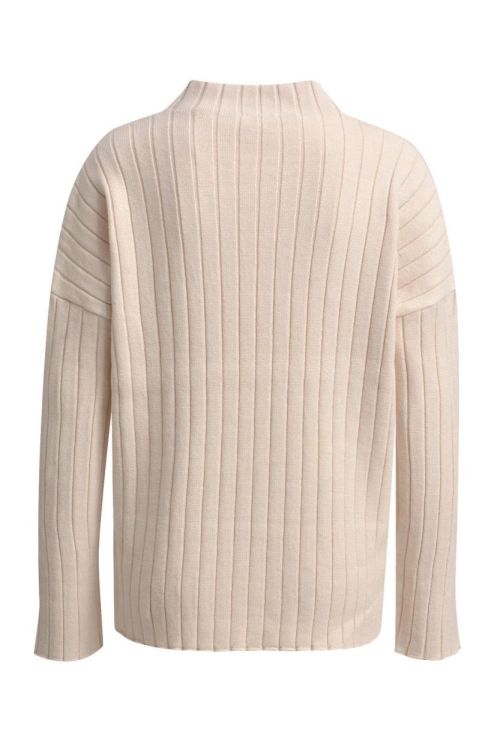 Milano Italy ribbed Pullover with stand up collar + 1 (43-5257-9880/cream) - WeekendMode