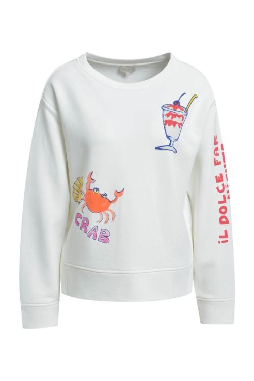 Milano Italy round neck sweatshirt w/ AW & slits 1/1 (61-5563-8702-B1/104) - WeekendMode