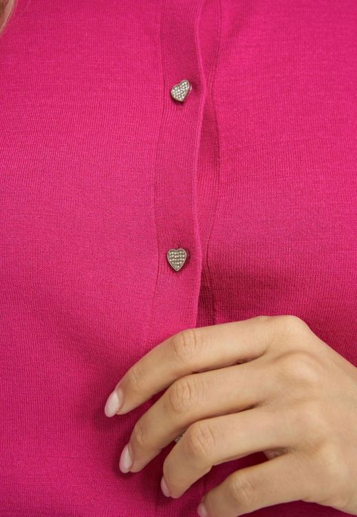 Milano Italy roundneck cardigan w placket + 3/4 sleev (62-5490-9161/406) - WeekendMode