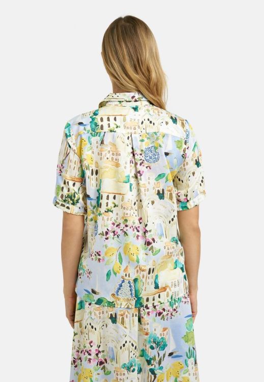 Milano Italy shirt blouse 1/2 sleeve w elastic cuff (62-2439-6084/1601) - WeekendMode