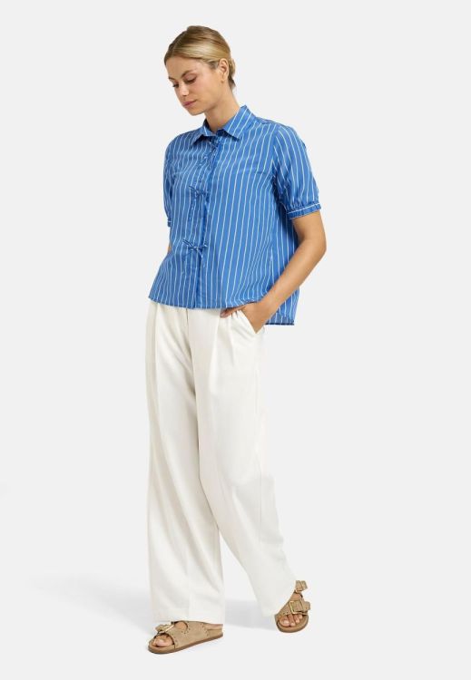 Milano Italy shirt blouse w/ bow placket, 1/2 sleeve (61-4839-6089/1600) - WeekendMode