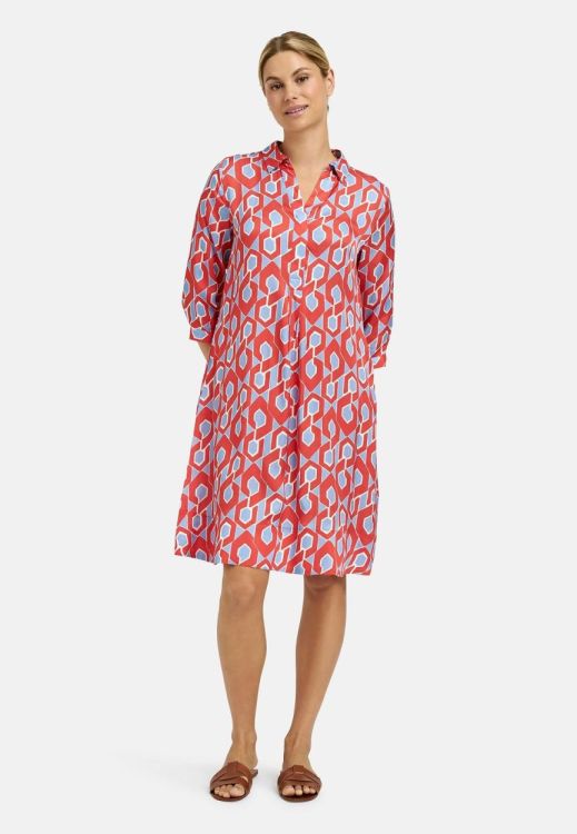 Milano Italy shirt dress half placket w/ pleat 3/4 sl (61-6522-1322/1400) - WeekendMode