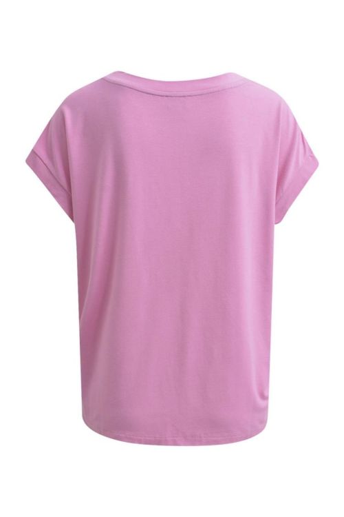 Milano Italy Shirt with roundneck, oversized shoulder (41-5406-8671/barbie) - WeekendMode
