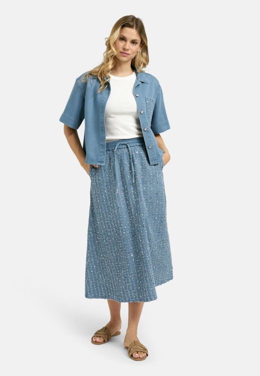 Milano Italy shirtblouse, chestpocket + wide 1/2 slee (62-2485-6108/649) - WeekendMode