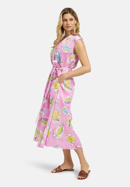 Milano Italy sleeveless midi dress, v-neck, shellfabr (62-2445-1387/1446) - WeekendMode