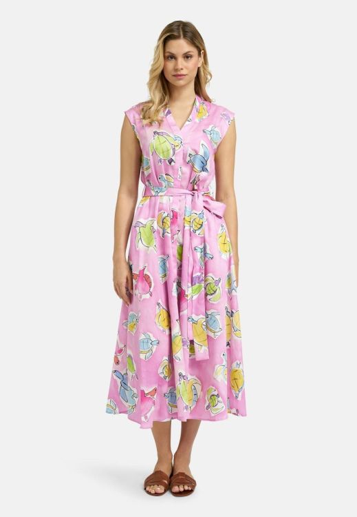 Milano Italy sleeveless midi dress, v-neck, shellfabr (62-2445-1387/1446) - WeekendMode