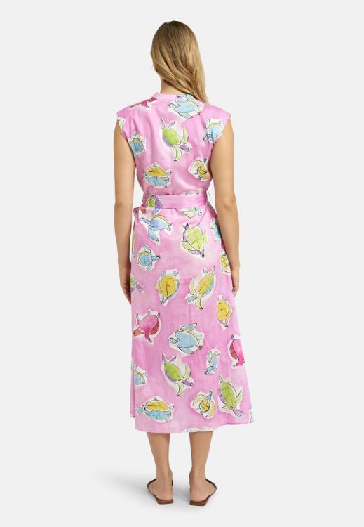 Milano Italy sleeveless midi dress, v-neck, shellfabr (62-2445-1387/1446) - WeekendMode